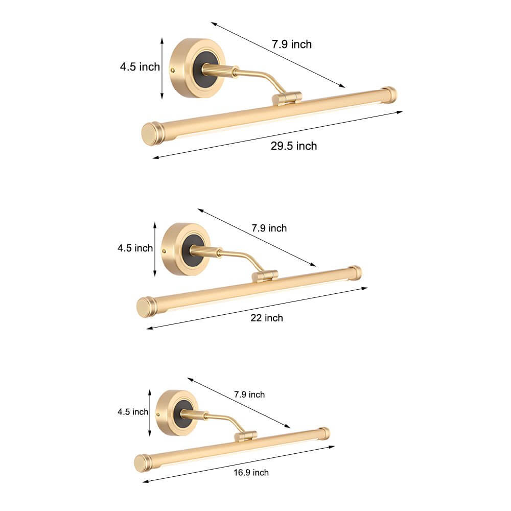 Linear Vintage LED Vanity Light - Copper & PC - Gold/Black