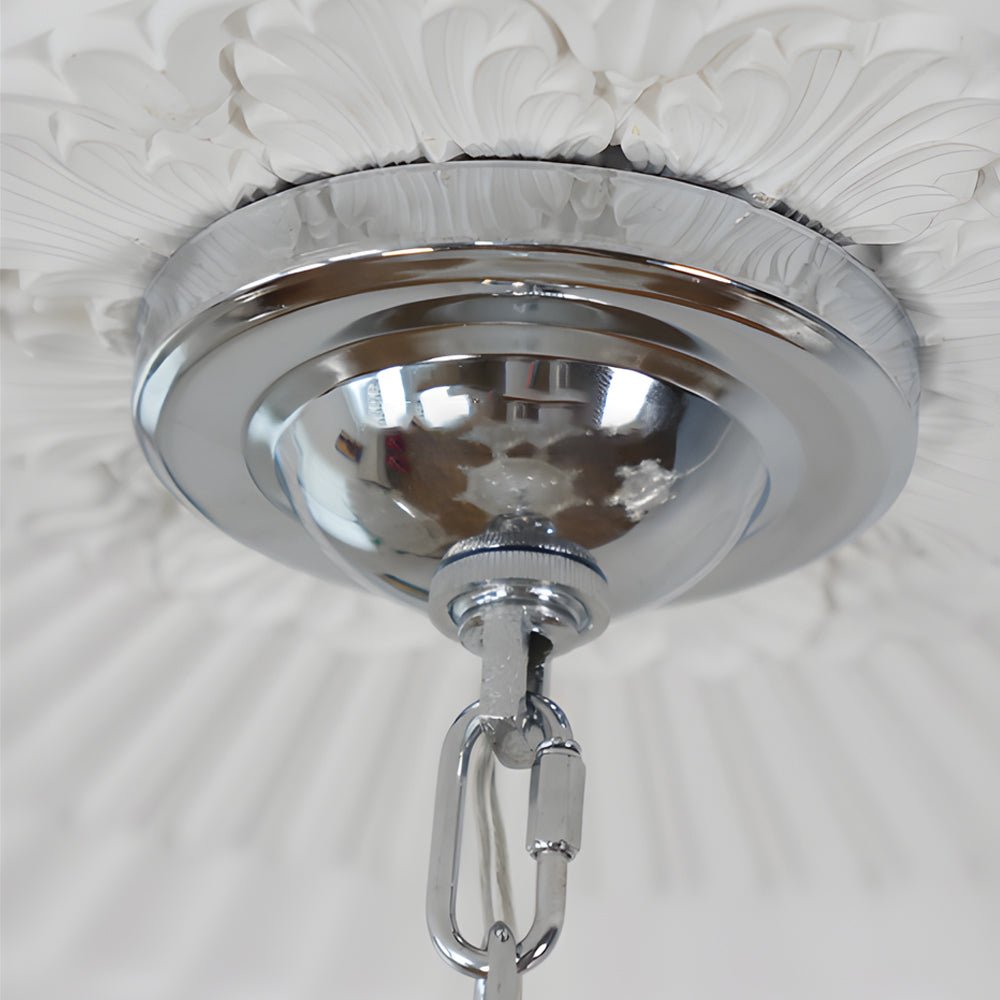 Pagoda Crystal Chandelier with LED Dimming - Chrome Finish