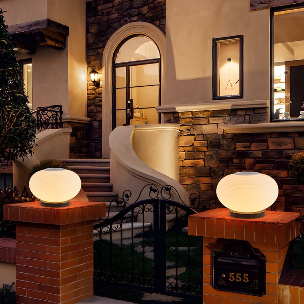 Modern Solar Post Light LED Spiral Design 3 Color Temps IP65