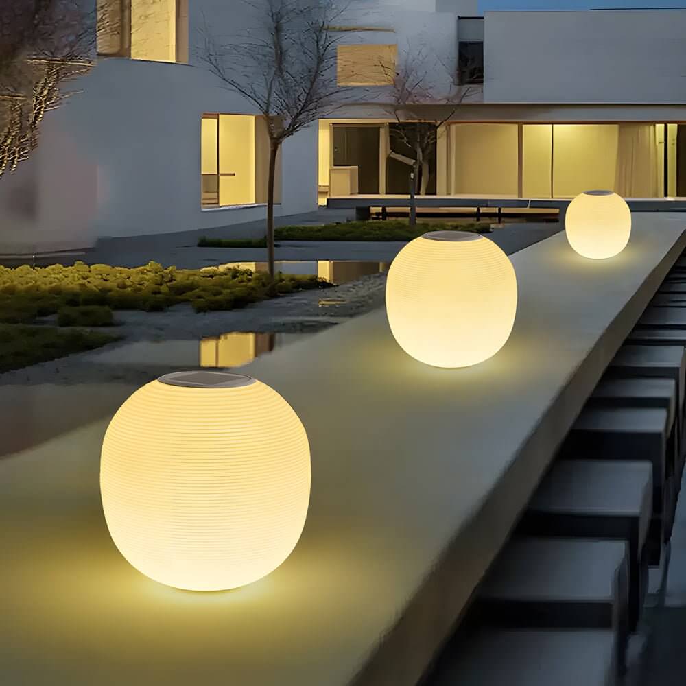 Modern Solar Post Light LED Spiral Design 3 Color Temps IP65