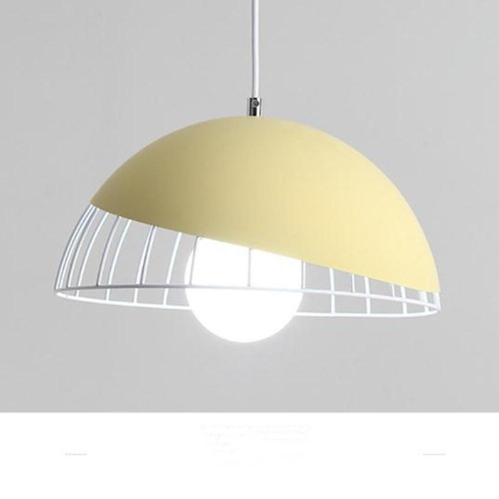 Modern Semi-Globe Metal Pendant Light - Industrial LED Fixture