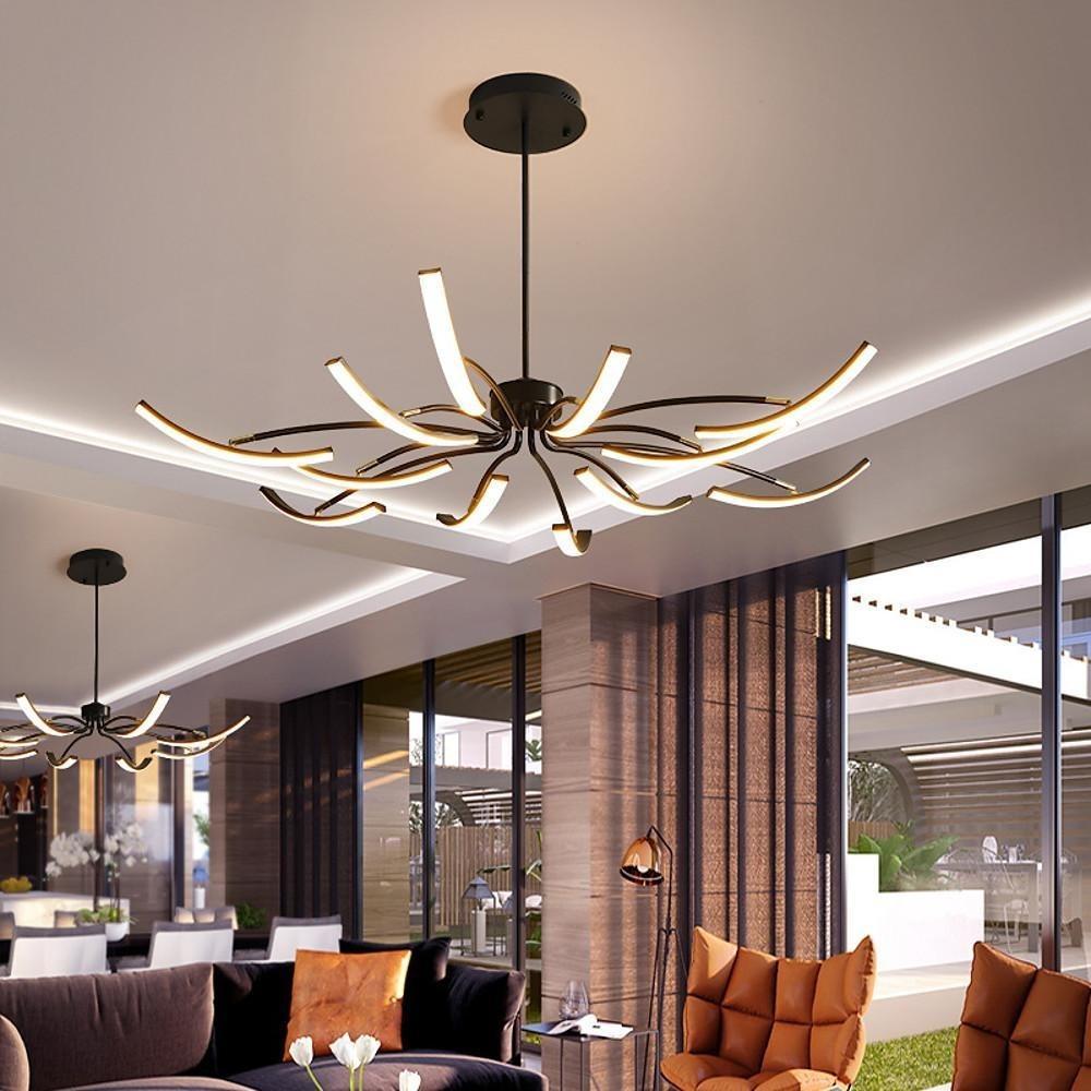Flower Petal Dimmable LED Chandelier Modern Aluminum Pendant Light