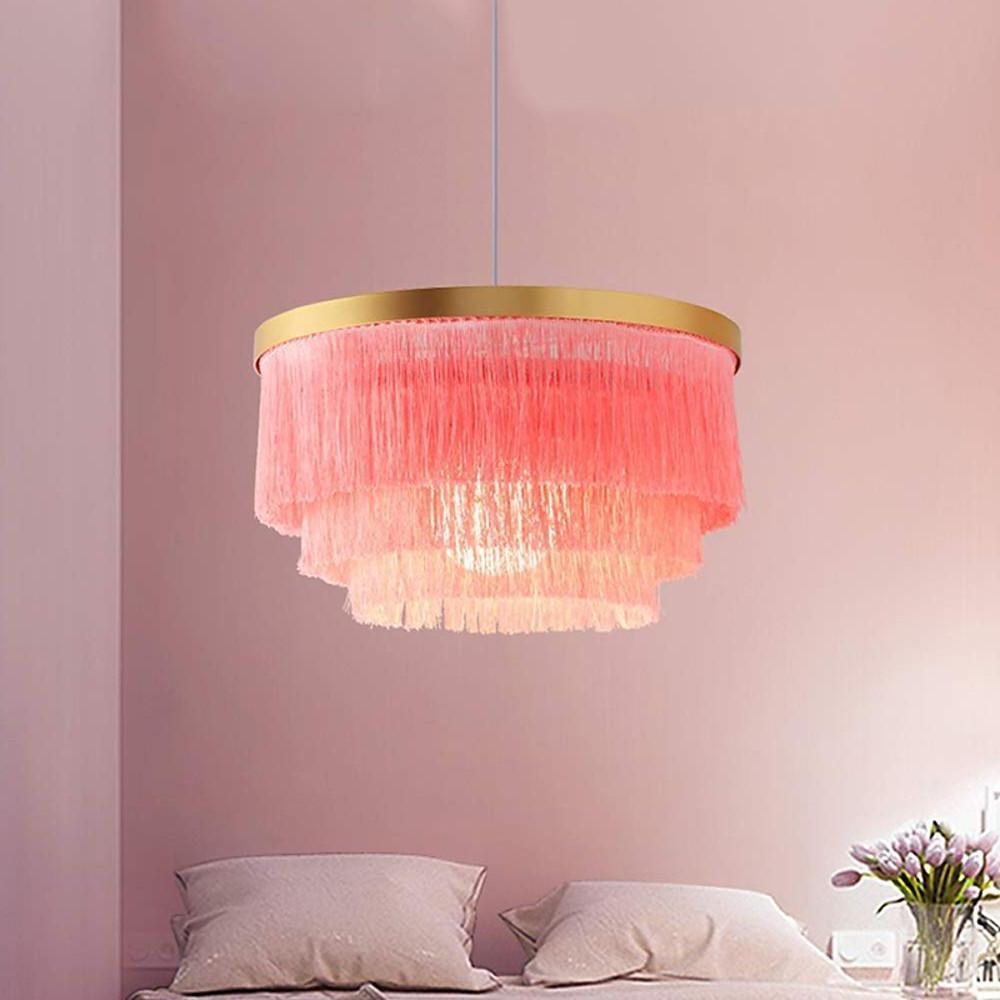 Gradated Drum Shade Pendant Light LED Contemporary Ceiling Light