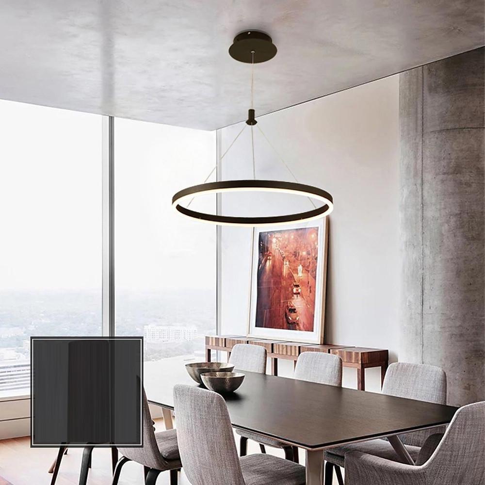 Modern LED Ring Pendant Light – Minimalist Aluminum Chandelier