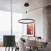Modern LED Ring Pendant Light – Minimalist Aluminum Chandelier