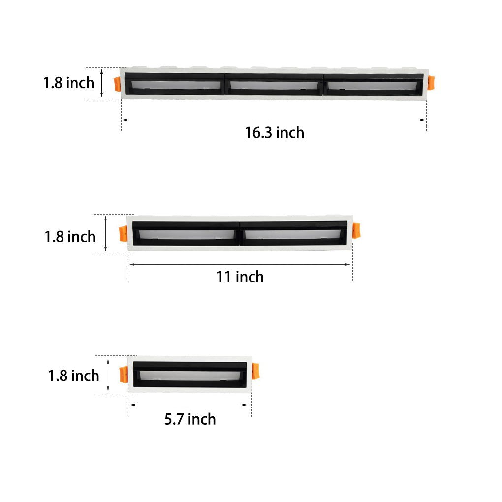 Anti-Glare Recessed LED Spotlight Modern Aluminum Wall Washer