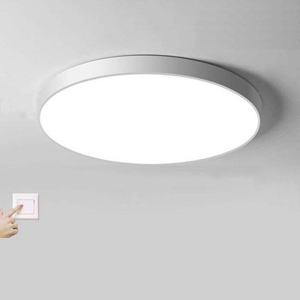 Modern Dimmable LED Flush Mount Light - Matte Painted Plastic