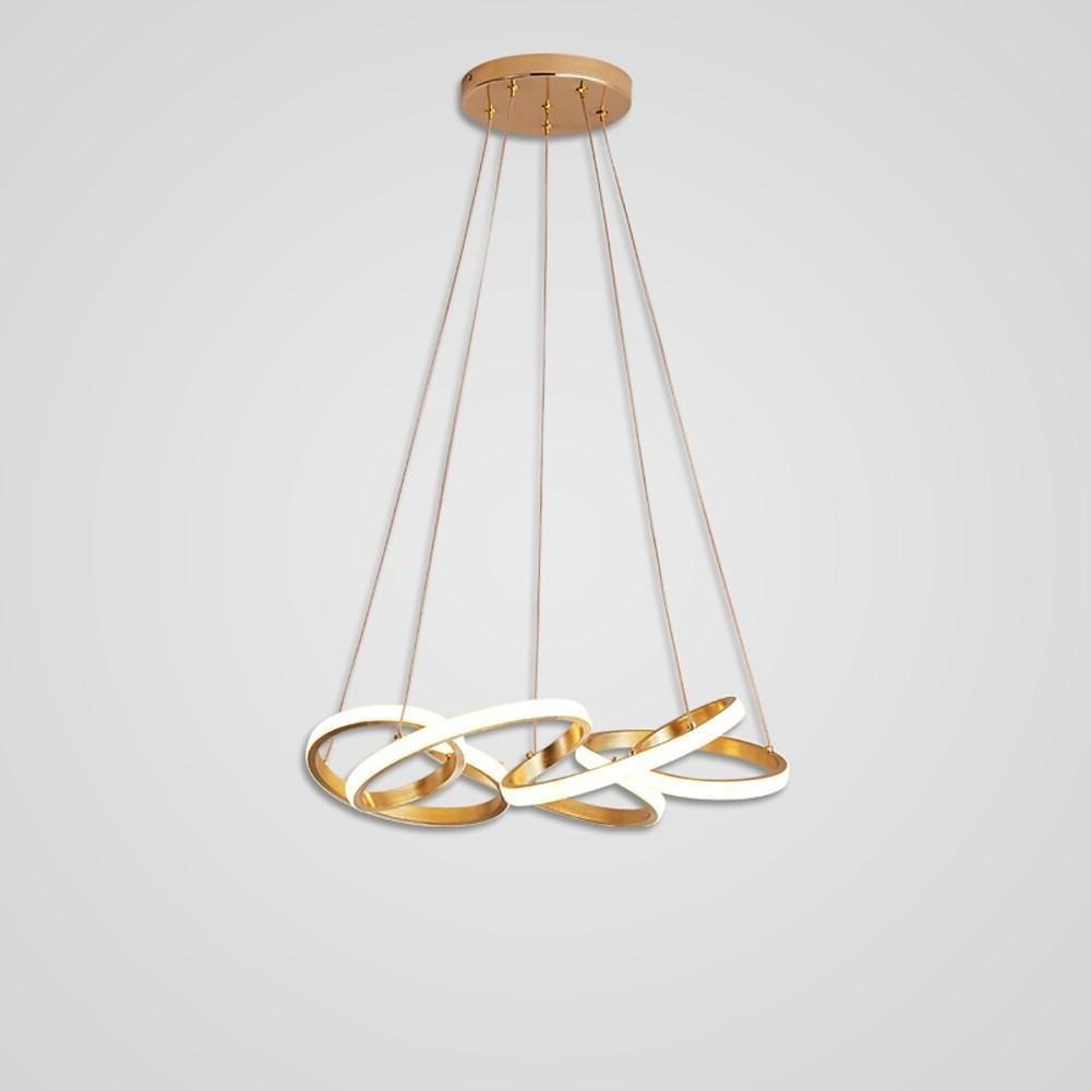 Interwoven Wave Metal Chandelier Modern Geometric LED Ceiling Light