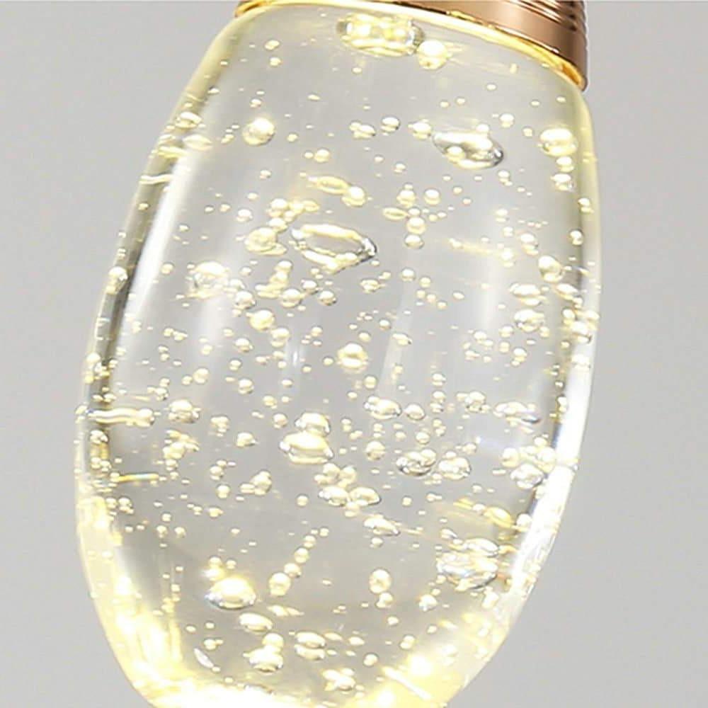 Crystal Globe Mini Pendant Light with Electroplated Metal Finish