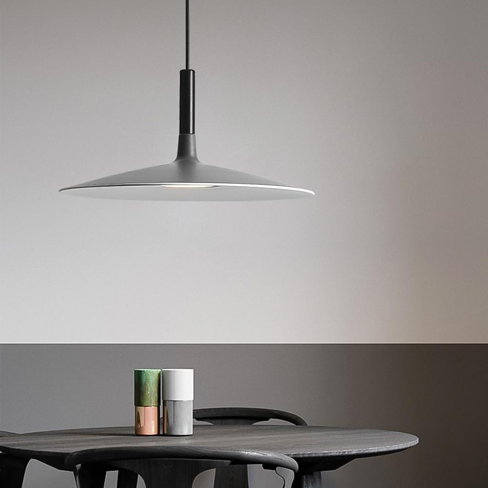 Modern Nordic Pendant Light Slim Metal Circular Ceiling Fixture