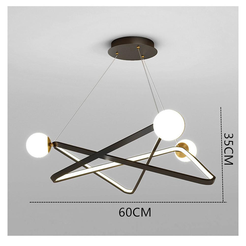 Geometric LED Pendant Light Modern Glass Chandelier