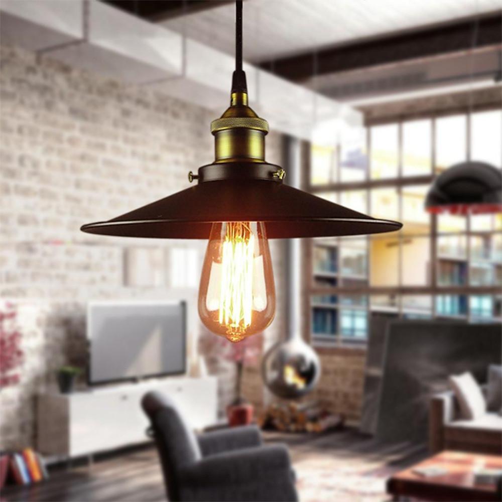 Industrial Cone Pendant Light - Adjustable Metal Downlight