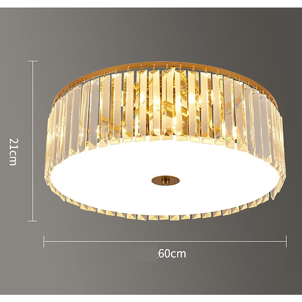 Crystal Candelabra Flush Mount Ceiling Light - LED Metal Fixture
