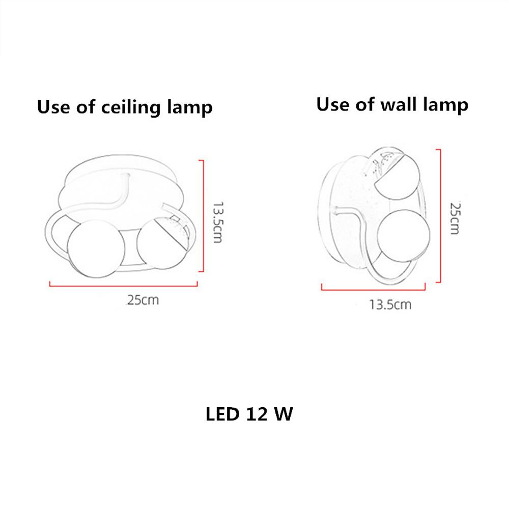 2-Light Globe LED Flush Mount Ceiling Light - Modern Nordic Style