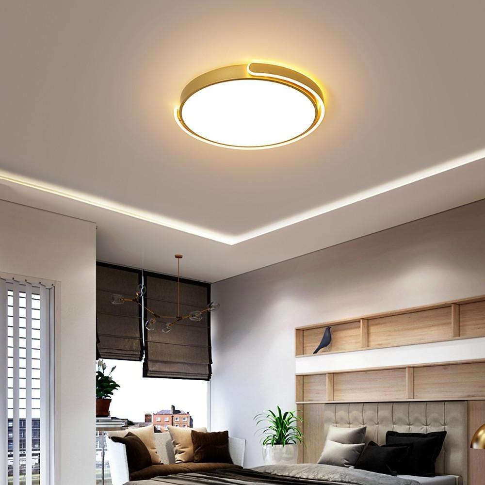 Minimalist Round Flush Mount Ceiling Light with Integrated LED