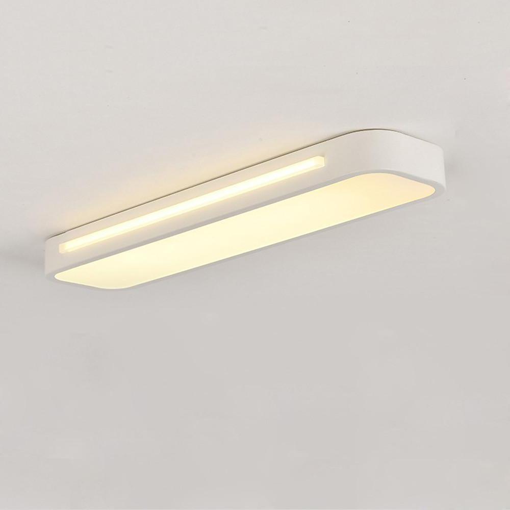 19" Modern Oval LED Flush Mount Ceiling Light Metal & Acrylic