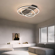 3-Circle Acrylic LED Flush Mount Ceiling Light – Modern Nordic Design