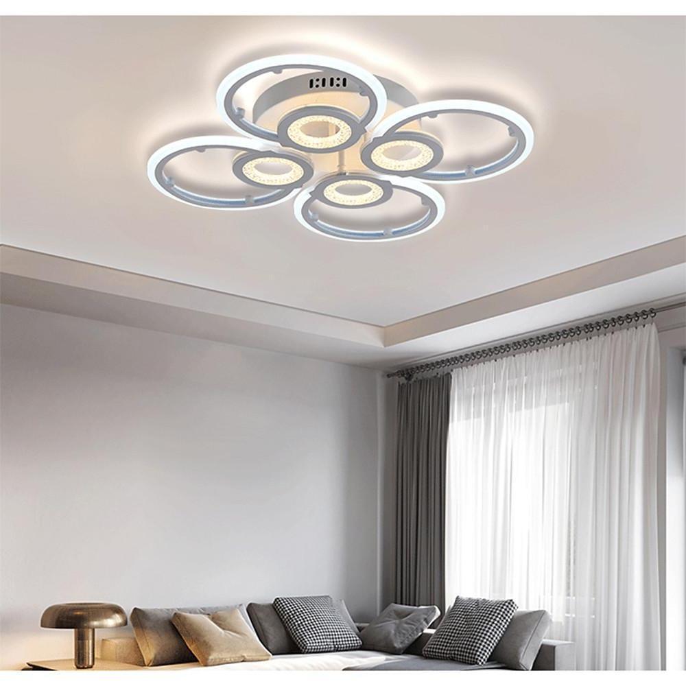 Nordic Geometric Metal Ring Flush Mount LED Ceiling Light