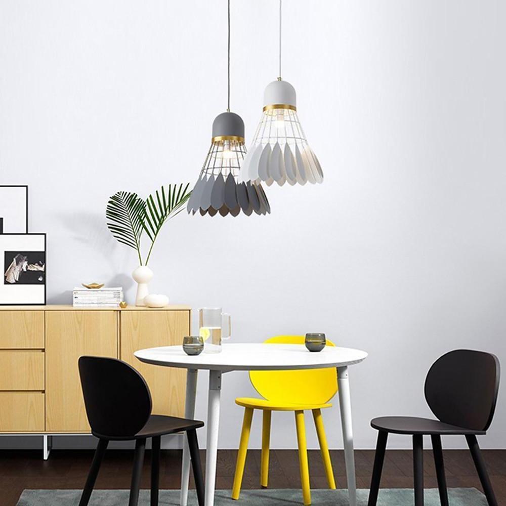 Geometric Metal Pendant Light - Industrial Minimalist Ceiling Lamp