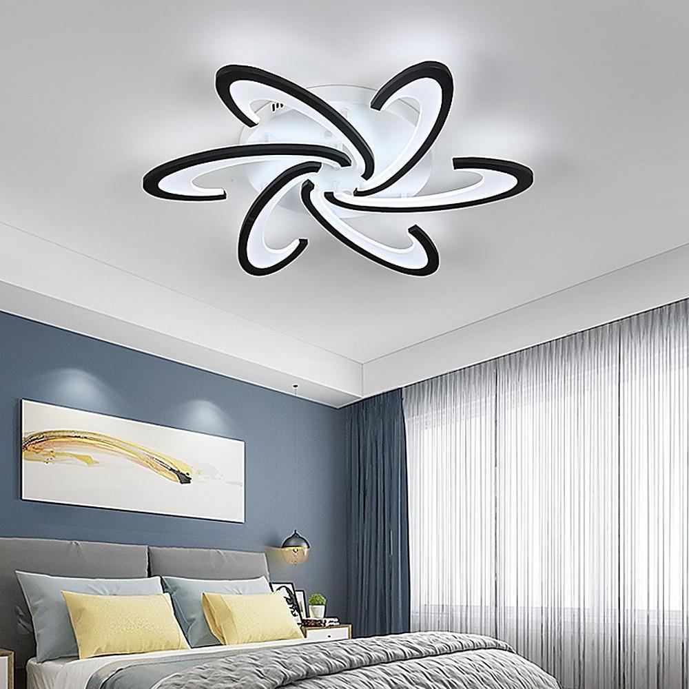 Geometric Flush Mount Ceiling Light | Modern Acrylic LED Dimmable