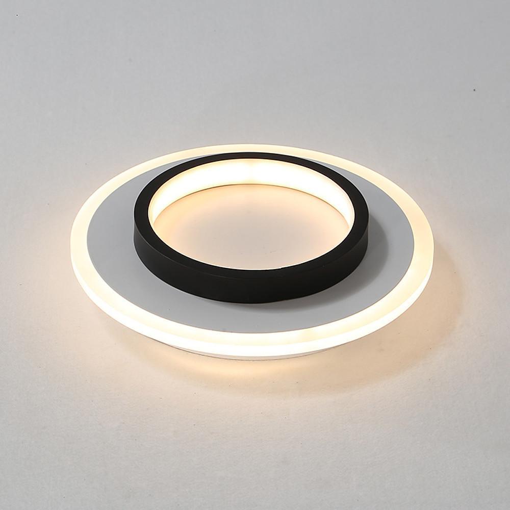 Dual Circle LED Flush Mount Ceiling Light Modern Metal Fixture