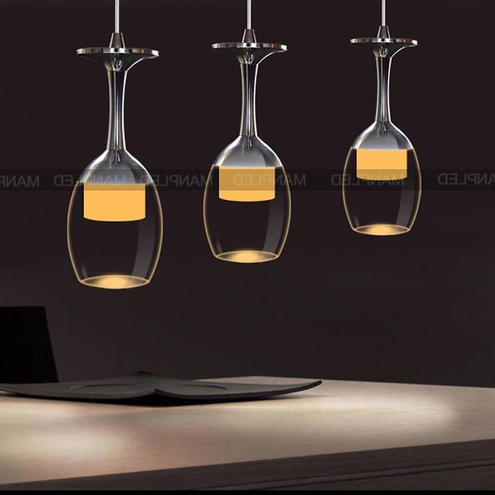 Modern 3-Light Linear Pendant | Electroplated Aluminum & Acrylic
