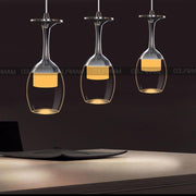 Modern 3-Light Linear Pendant | Electroplated Aluminum & Acrylic