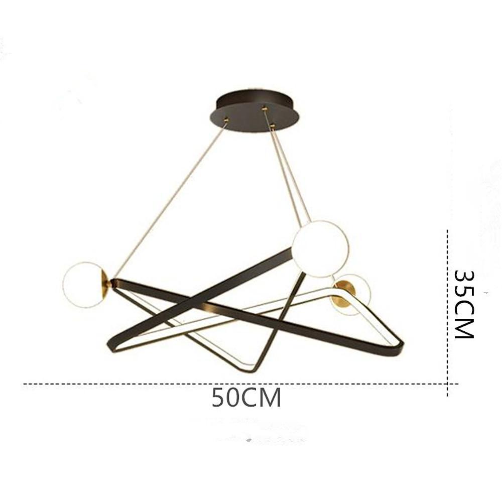 Geometric LED Pendant Light Modern Glass Chandelier