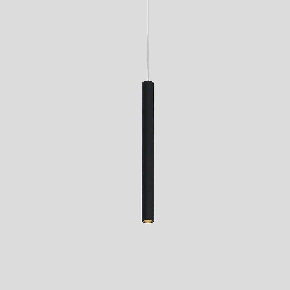 Modern Black Aluminum Pendant Light with Integrated LED Downlight