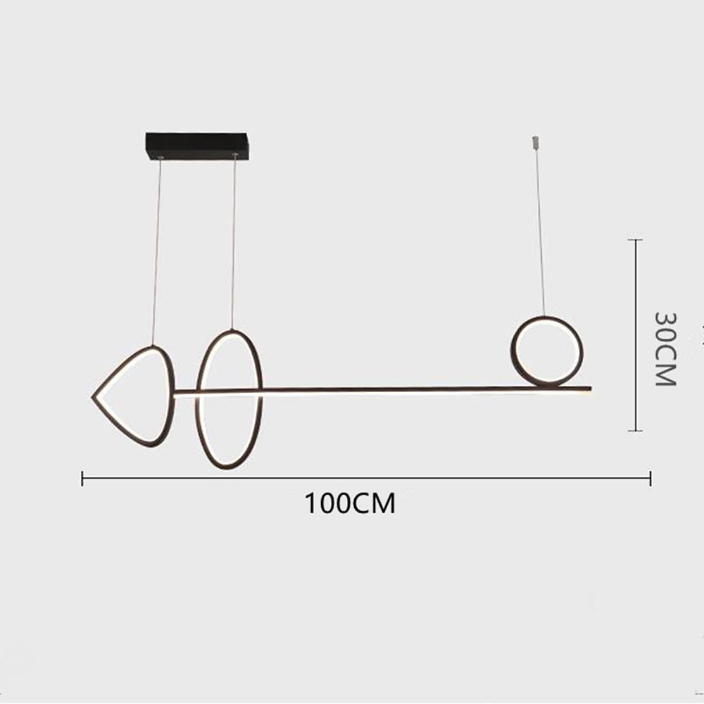 Modern Circular LED Chandelier with Artistic Line Design