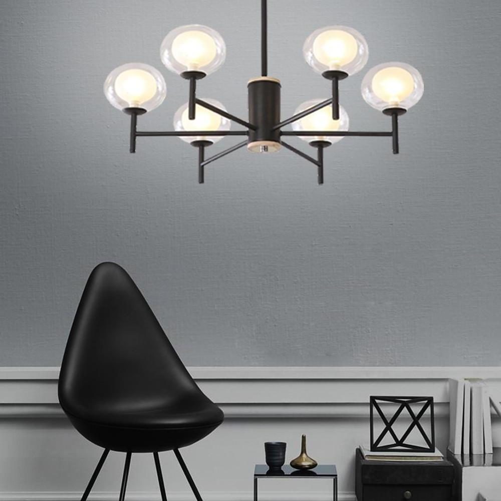 Sputnik Chandelier 18-Light Glass Bubble Industrial Modern Pendant
