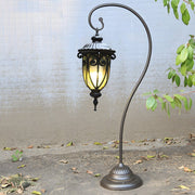 Arched Outdoor Floor Lantern – Aluminum & Glass Garden Light
