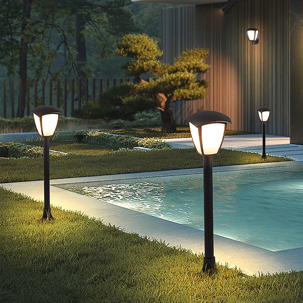 Industrial Outdoor Wall & Post Light – Versatile Black Iron Fixture