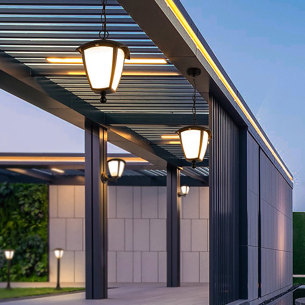 Industrial Outdoor Wall & Post Light – Versatile Black Iron Fixture