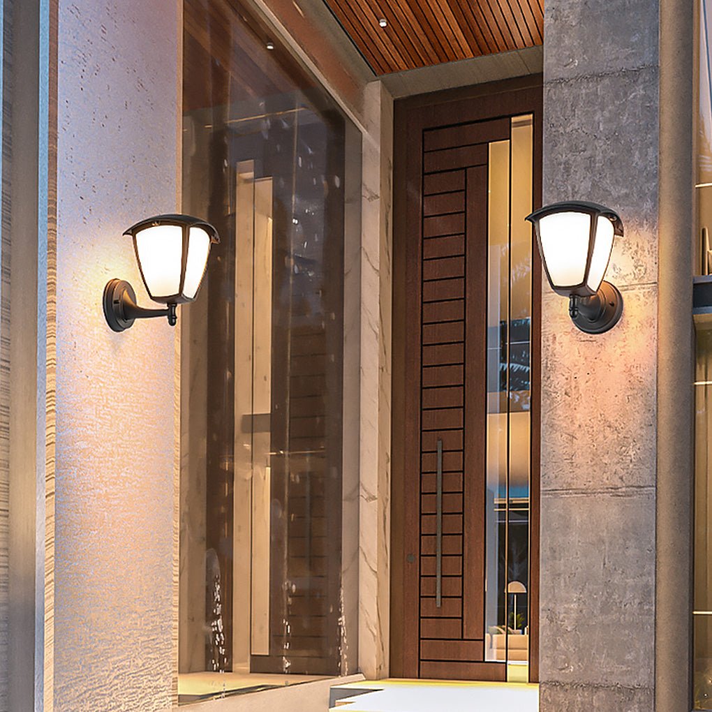 Industrial Outdoor Wall & Post Light – Versatile Black Iron Fixture