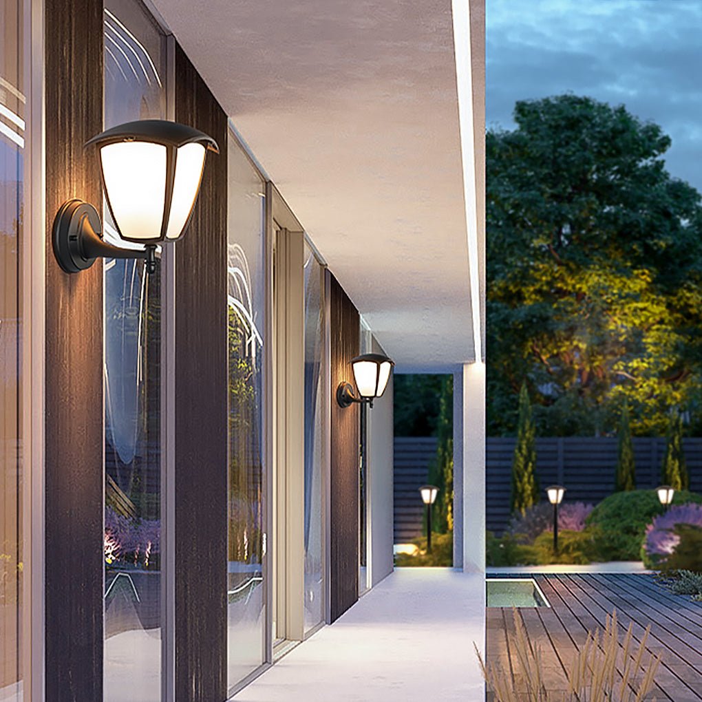 Industrial Outdoor Wall & Post Light – Versatile Black Iron Fixture