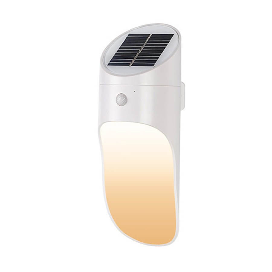 Solar LED Outdoor Wall Lamp with Motion Sensor - Modern Minimalist