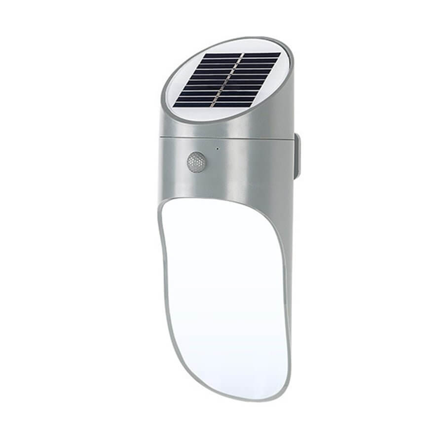 Solar LED Outdoor Wall Lamp with Motion Sensor - Modern Minimalist