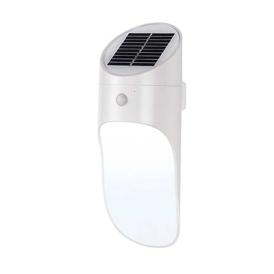 Solar LED Outdoor Wall Lamp with Motion Sensor - Modern Minimalist