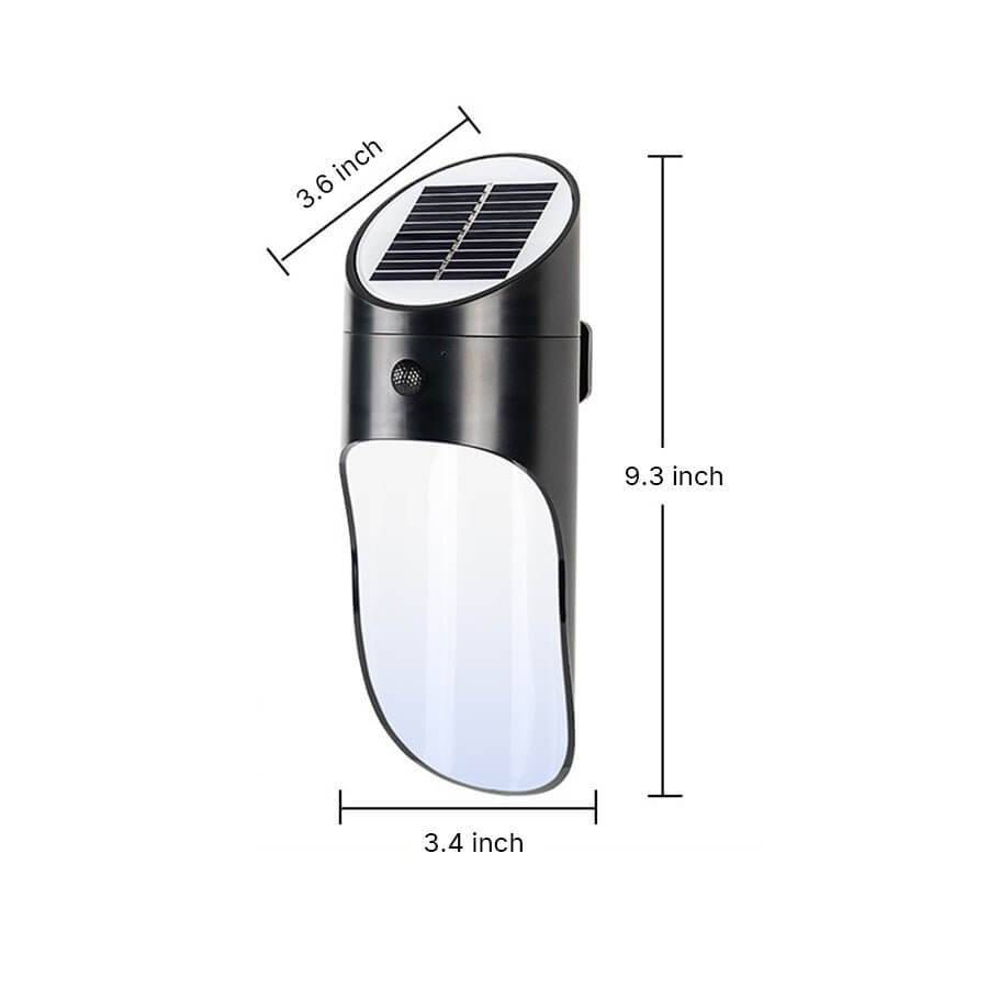 Solar LED Outdoor Wall Lamp with Motion Sensor - Modern Minimalist