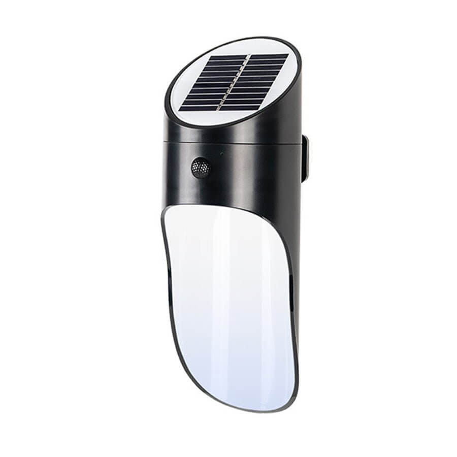 Solar LED Outdoor Wall Lamp with Motion Sensor - Modern Minimalist