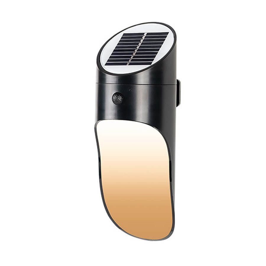 Solar LED Outdoor Wall Lamp with Motion Sensor - Modern Minimalist