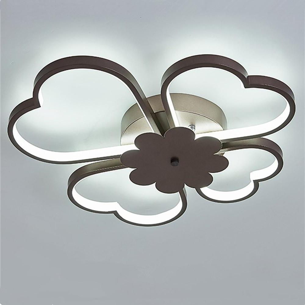 Modern Floral LED Flush Mount Ceiling Light - Metal & Aluminum
