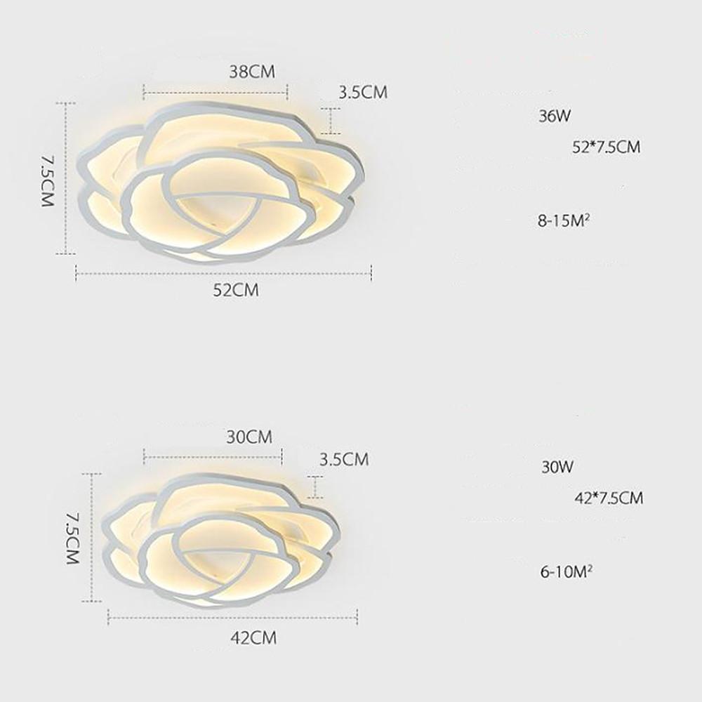 Flower Geometric LED Flush Mount Ceiling Light Dimmable Metal