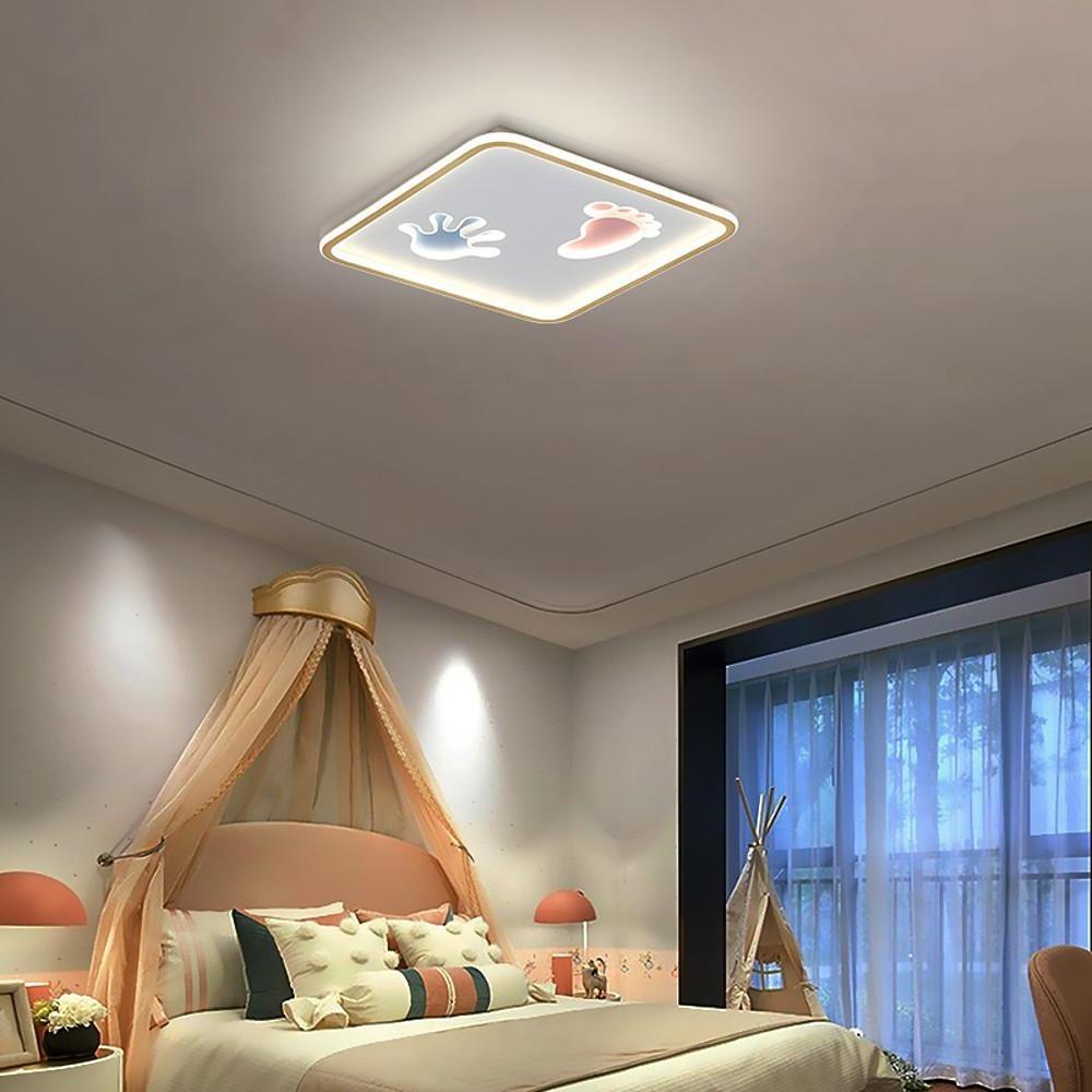 Hand & Foot Print LED Flush Mount Ceiling Light for Kids Room