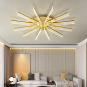 Circular Linear LED Flush Mount Ceiling Light - Nordic Style