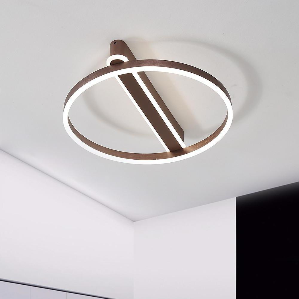 Circle Dimmable LED Flush Mount Ceiling Light Modern Aluminum