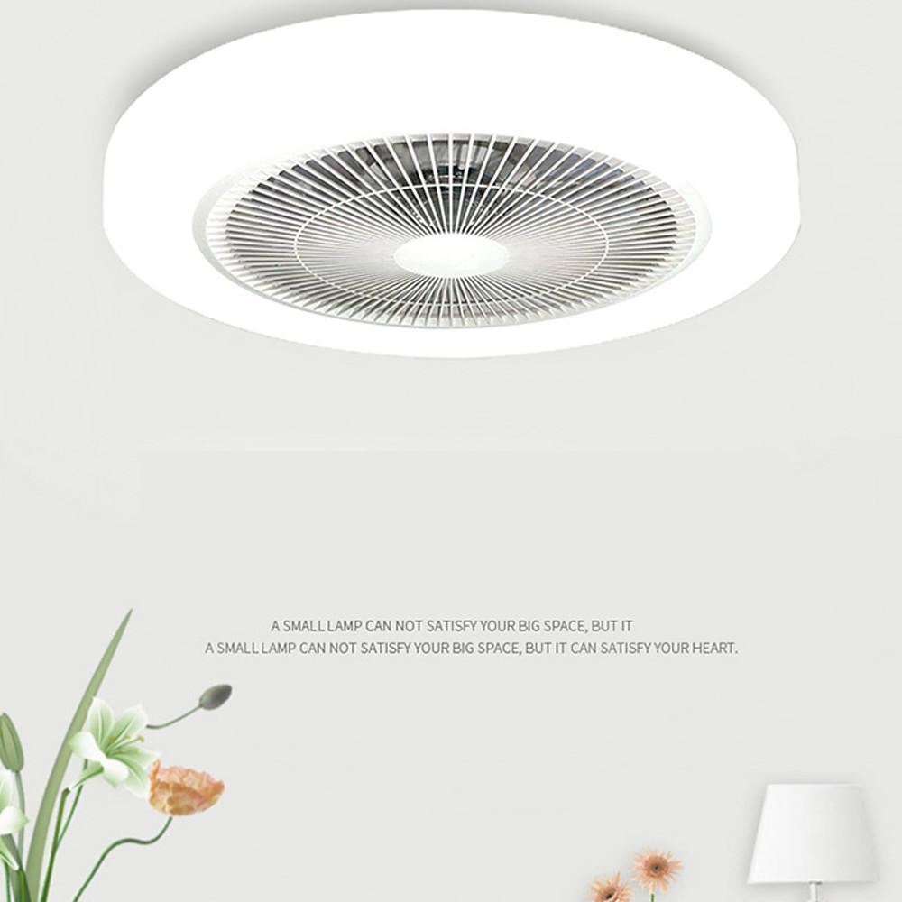 Bladeless Flush Mount Ceiling Fan with LED Light & Remote