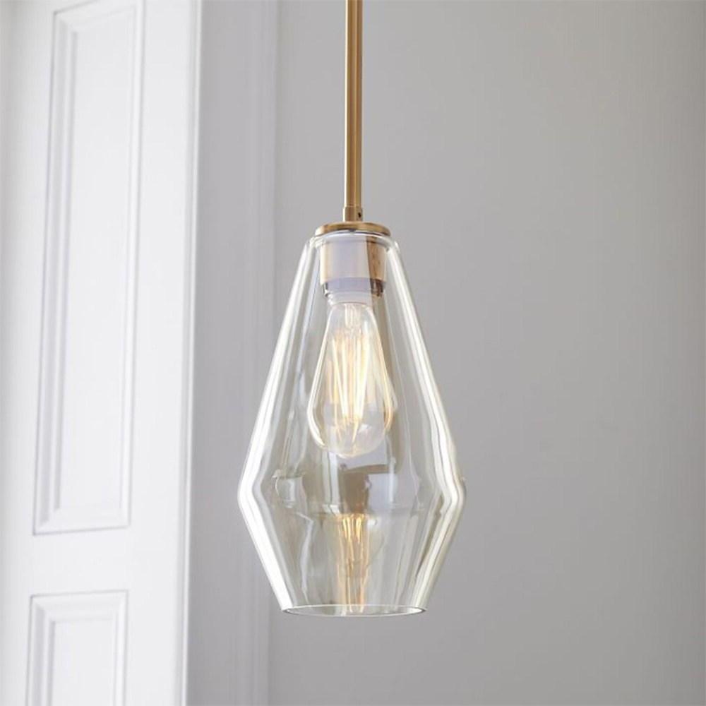 Nordic Industrial Glass Pendant Light with Copper Finish