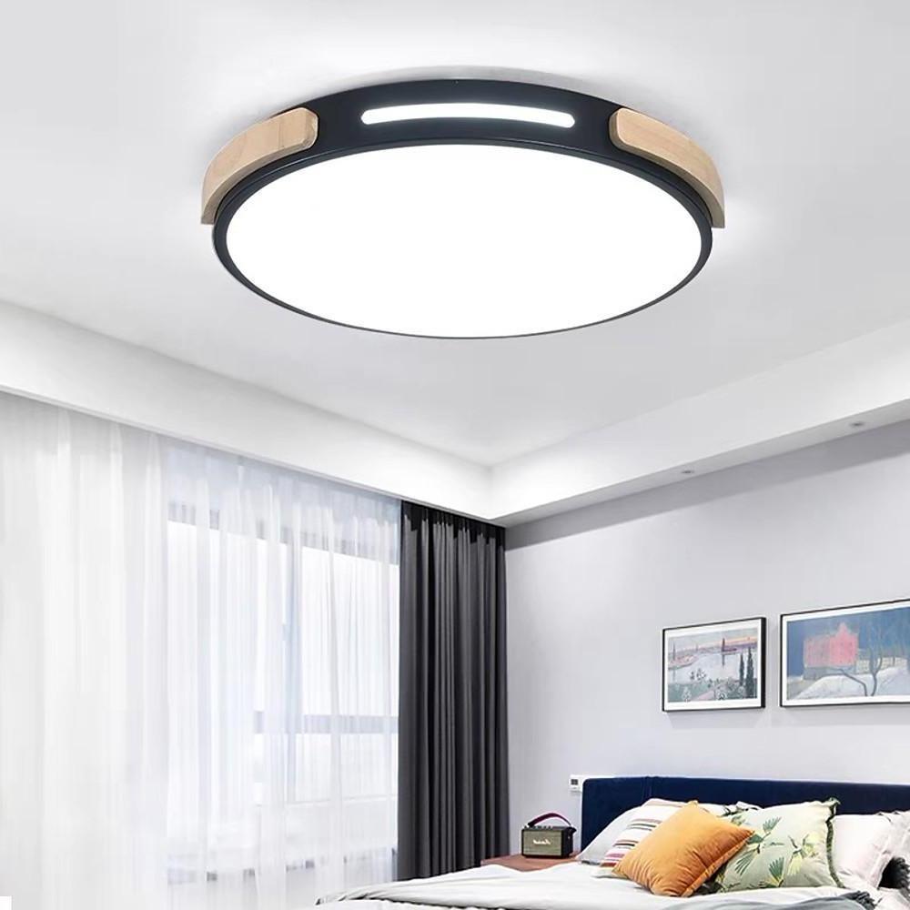 Modern Round LED Flush Mount Ceiling Light with Acrylic Shade